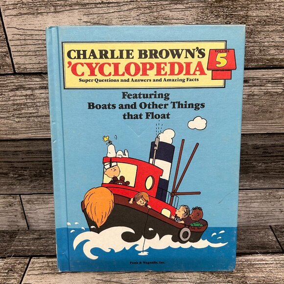 1980s Charlie Brown's Cyclopedia Featuring Boats Book  Volume 5 - Picture 1 of 6